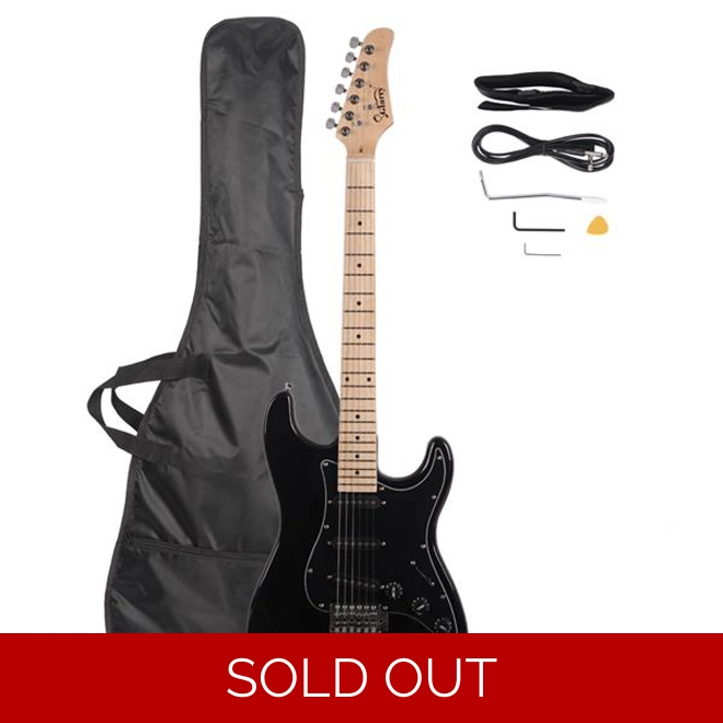 product Image for Glarry GST Stylish Electric Guitar Kit with Black Pickguard Black